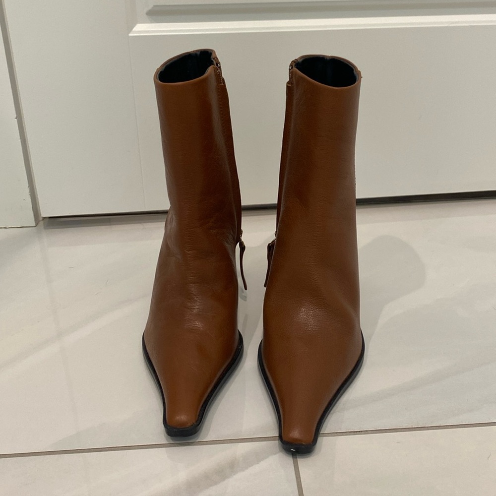 Mango pointed toe booties